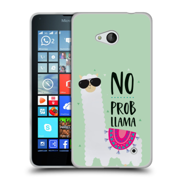 Пластиковый чехол на Microsoft Lumia 640 с принтом Лама