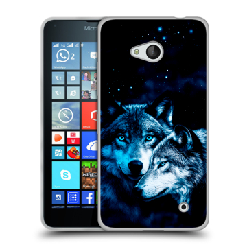 Пластиковый чехол на Microsoft Lumia 640 с принтом Волки Пластиковый чехол на Microsoft Lumia 640 с принтом Волки