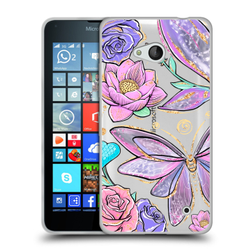 Пластиковый чехол на Microsoft Lumia 640 с принтом Бабочки и цветы Пластиковый чехол на Microsoft Lumia 640 с принтом Бабочки и цветы