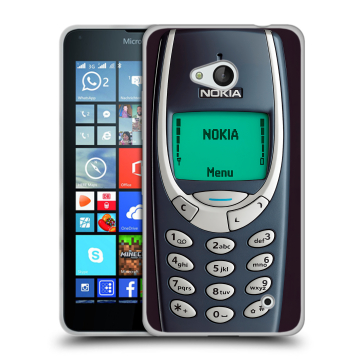 Пластиковый чехол на Microsoft Lumia 640 с принтом Старый телефон Пластиковый чехол на Microsoft Lumia 640 с принтом Старый телефон