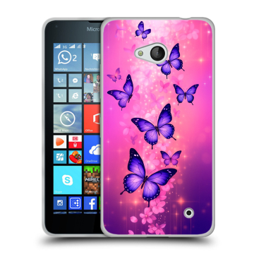 Пластиковый чехол на Microsoft Lumia 640 с принтом Бабочки Пластиковый чехол на Microsoft Lumia 640 с принтом Бабочки