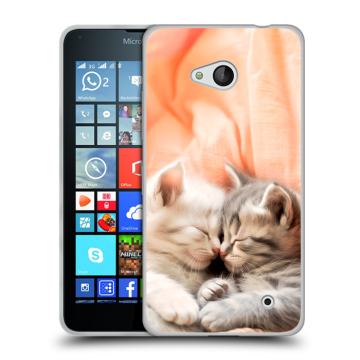 Пластиковый чехол на Microsoft Lumia 640 с принтом Котята