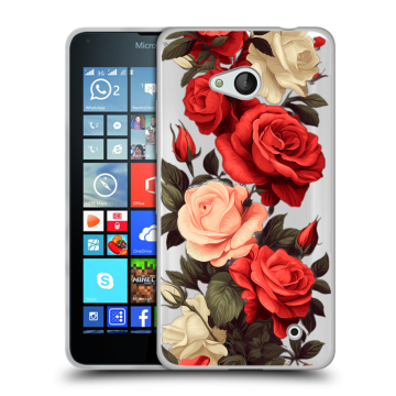 Пластиковый чехол на Microsoft Lumia 640 с принтом Розы Пластиковый чехол на Microsoft Lumia 640 с принтом Розы