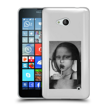Пластиковый чехол на Microsoft Lumia 640 с принтом Мона Лиза Пластиковый чехол на Microsoft Lumia 640 с принтом Мона Лиза