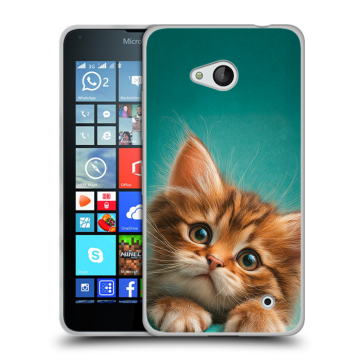 Пластиковый чехол на Microsoft Lumia 640 с принтом котенок Пластиковый чехол на Microsoft Lumia 640 с принтом котенок