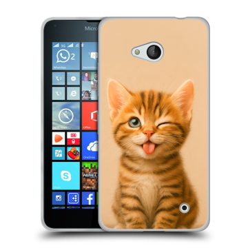 Пластиковый чехол на Microsoft Lumia 640 с принтом котенок Пластиковый чехол на Microsoft Lumia 640 с принтом котенок