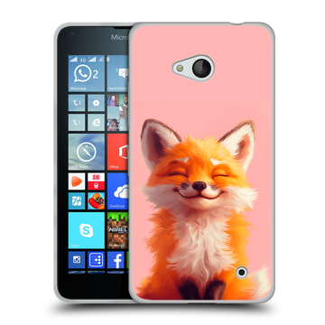 Пластиковый чехол на Microsoft Lumia 640 с принтом милая лиса Пластиковый чехол на Microsoft Lumia 640 с принтом милая лиса