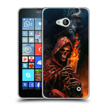 Пластиковый чехол на Microsoft Lumia 640 с принтом Скелет и карты Пластиковый чехол на Microsoft Lumia 640 с принтом Скелет и карты
