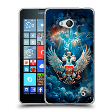 Пластиковый чехол на Microsoft Lumia 640 с принтом Герб флаг России Пластиковый чехол на Microsoft Lumia 640 с принтом Герб флаг России