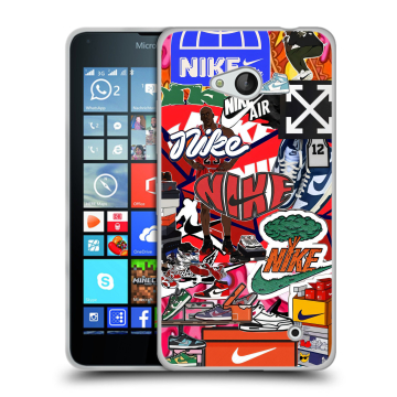 Пластиковый чехол на Microsoft Lumia 640 с принтом Найк Nike яркий Пластиковый чехол на Microsoft Lumia 640 с принтом Найк Nike яркий