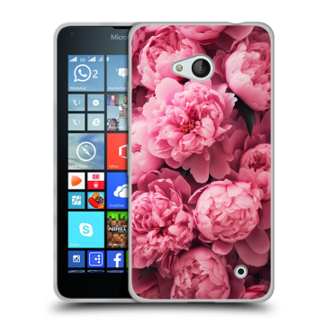 Пластиковый чехол на Microsoft Lumia 640 с принтом цветы пионы Пластиковый чехол на Microsoft Lumia 640 с принтом цветы пионы
