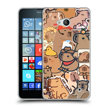 Пластиковый чехол на Microsoft Lumia 640 с принтом капибара