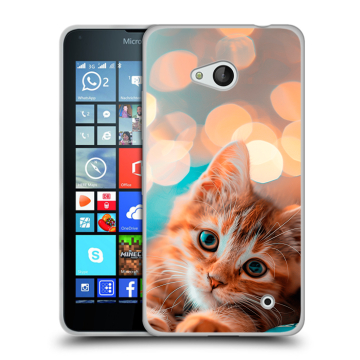 Пластиковый чехол на Microsoft Lumia 640 с принтом котик Пластиковый чехол на Microsoft Lumia 640 с принтом котик