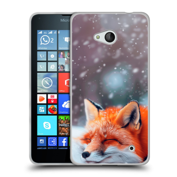 Пластиковый чехол на Microsoft Lumia 640 с принтом лиса Пластиковый чехол на Microsoft Lumia 640 с принтом лиса