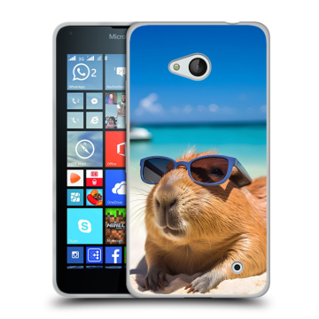 Пластиковый чехол на Microsoft Lumia 640 с принтом Капибара