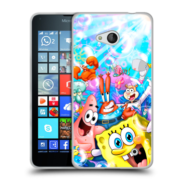 Пластиковый чехол на Microsoft Lumia 640 с принтом спанчбоб спанч боб