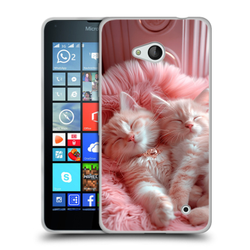 Пластиковый чехол на Microsoft Lumia 640 с принтом котята котики Пластиковый чехол на Microsoft Lumia 640 с принтом котята котики
