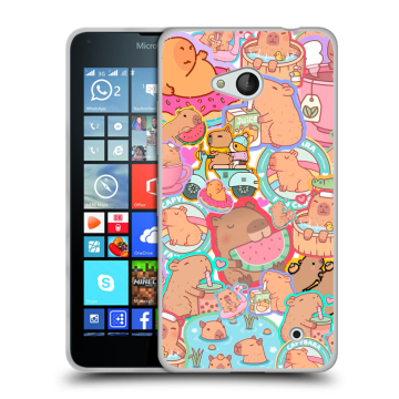 Пластиковый чехол на Microsoft Lumia 640 с принтом капибары