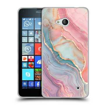 Пластиковый чехол на Microsoft Lumia 640 с принтом розовый мрамор Пластиковый чехол на Microsoft Lumia 640 с принтом розовый мрамор