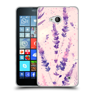 Пластиковый чехол на Microsoft Lumia 640 с принтом цветы лаванда Пластиковый чехол на Microsoft Lumia 640 с принтом цветы лаванда