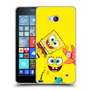 Пластиковый чехол на Microsoft Lumia 640 с принтом Спанч боб Спанчбоб