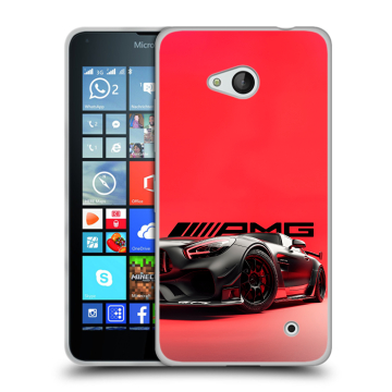 Пластиковый чехол на Microsoft Lumia 640 с принтом Мерседес Mercedes AMG