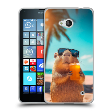 Пластиковый чехол на Microsoft Lumia 640 с принтом Капибара