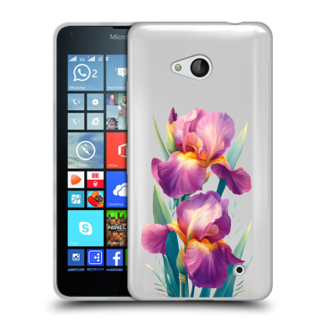 Пластиковый чехол на Microsoft Lumia 640 с принтом Цветы орхидеи
