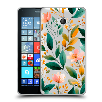 Пластиковый чехол на Microsoft Lumia 640 с принтом Цветы паттерн