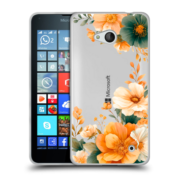 Пластиковый чехол на Microsoft Lumia 640 с принтом Цветы принт