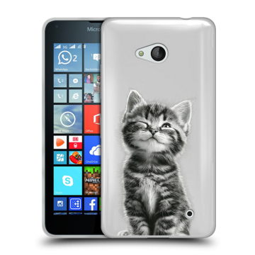 Пластиковый чехол на Microsoft Lumia 640 с принтом Котенок Пластиковый чехол на Microsoft Lumia 640 с принтом Котенок