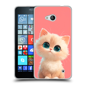 Пластиковый чехол на Microsoft Lumia 640 с принтом Розовый котенок