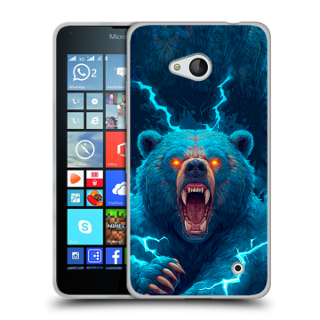Пластиковый чехол на Microsoft Lumia 640 с принтом Медведь