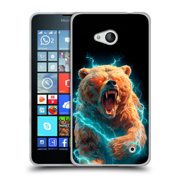 Пластиковый чехол на Microsoft Lumia 640 с принтом Медведь
