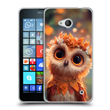 Пластиковый чехол на Microsoft Lumia 640 с принтом Милая сова Пластиковый чехол на Microsoft Lumia 640 с принтом Милая сова