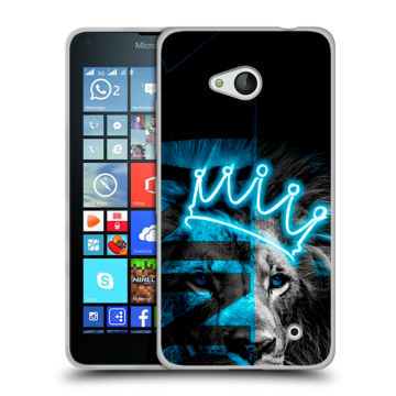 Пластиковый чехол на Microsoft Lumia 640 с принтом Король лев Пластиковый чехол на Microsoft Lumia 640 с принтом Король лев