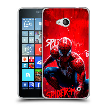 Пластиковый чехол на Microsoft Lumia 640 с принтом Spiderman Человек паук Пластиковый чехол на Microsoft Lumia 640 с принтом Spiderman Человек паук