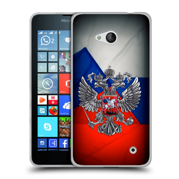 Пластиковый чехол на Microsoft Lumia 640 с принтом Флаг России