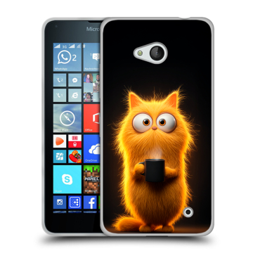 Пластиковый чехол на Microsoft Lumia 640 с принтом Смешной кот Пластиковый чехол на Microsoft Lumia 640 с принтом Смешной кот