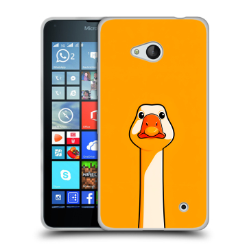 Пластиковый чехол на Microsoft Lumia 640 с принтом Смешная утка Пластиковый чехол на Microsoft Lumia 640 с принтом Смешная утка