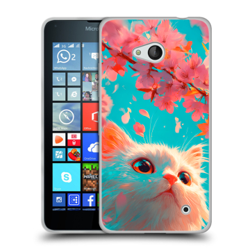 Пластиковый чехол на Microsoft Lumia 640 с принтом Красивый кот Пластиковый чехол на Microsoft Lumia 640 с принтом Красивый кот