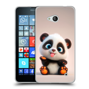 Пластиковый чехол на Microsoft Lumia 640 с принтом милая панда Пластиковый чехол на Microsoft Lumia 640 с принтом милая панда