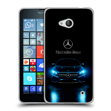 Пластиковый чехол на Microsoft Lumia 640 с принтом Mercedes Мерседес