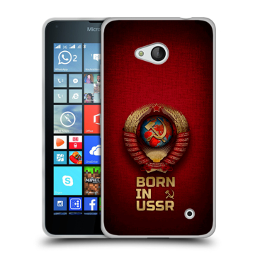 Пластиковый чехол на Microsoft Lumia 640 с принтом Флаг Герб СССР Пластиковый чехол на Microsoft Lumia 640 с принтом Флаг Герб СССР