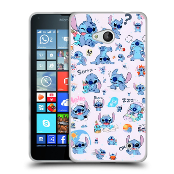 Пластиковый чехол на Microsoft Lumia 640 с принтом Лило и Стич