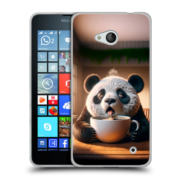 Пластиковый чехол на Microsoft Lumia 640 с принтом смешная панда Пластиковый чехол на Microsoft Lumia 640 с принтом смешная панда