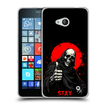 Пластиковый чехол на Microsoft Lumia 640 с принтом смешной скелет Пластиковый чехол на Microsoft Lumia 640 с принтом смешной скелет