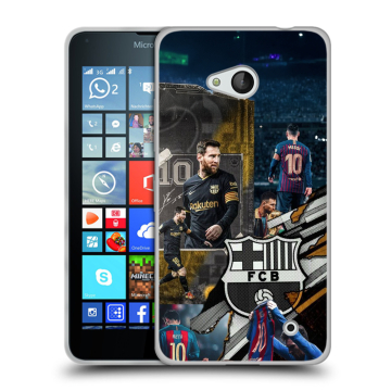 Пластиковый чехол на Microsoft Lumia 640 с принтом Messi Barcelona