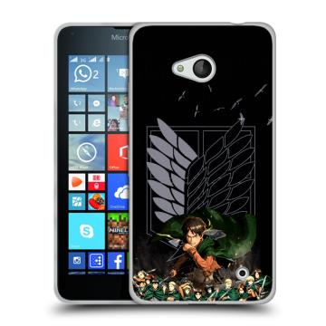 Пластиковый чехол на Microsoft Lumia 640 с принтом Атака титанов Пластиковый чехол на Microsoft Lumia 640 с принтом Атака титанов