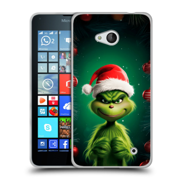 Пластиковый чехол на Microsoft Lumia 640 с принтом Гринч Новый год Рождество Пластиковый чехол на Microsoft Lumia 640 с принтом Гринч Новый год Рождество